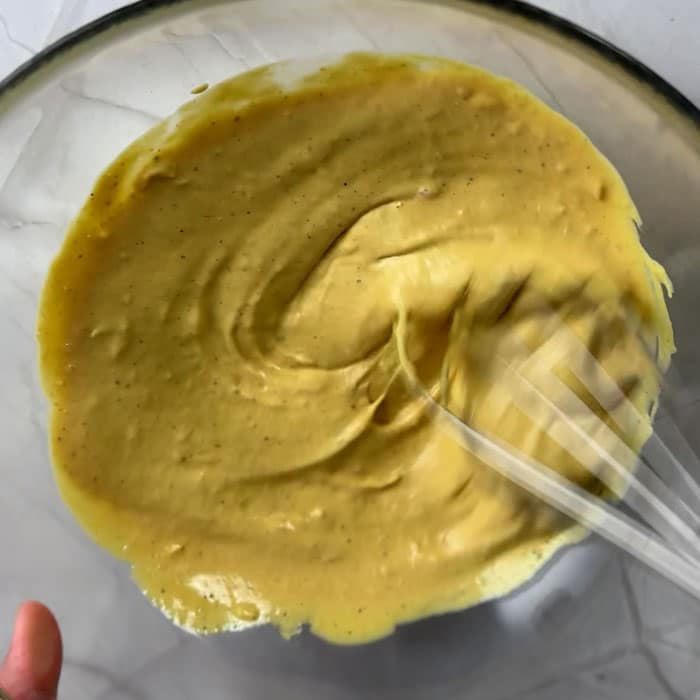 Mixing Big Mac sauce with a whisk