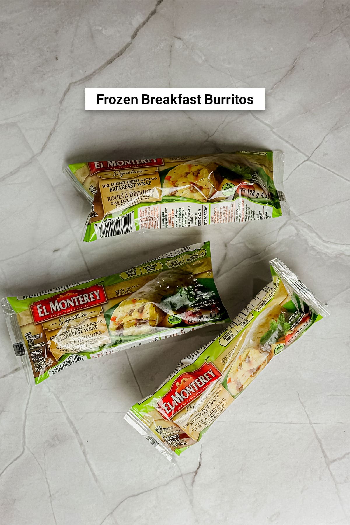 Ingredients for air fryer frozen breakfast burrito