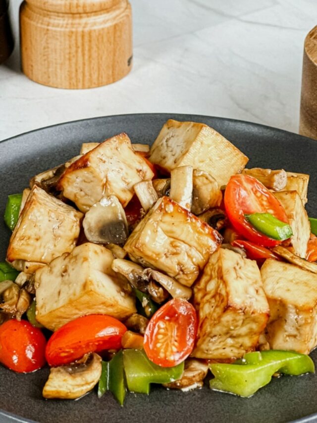 Simple Air Fryer Tofu and Veggies