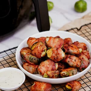 Bacon wrapped brussel sprouts air fryer recipe