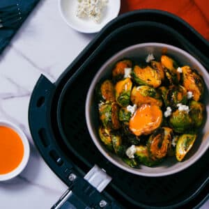 air fried buffalo brussels sprouts