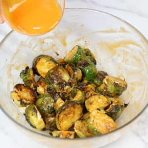 brussel sprouts with buffalo sauce