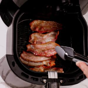 Cooking bacon in air fryer