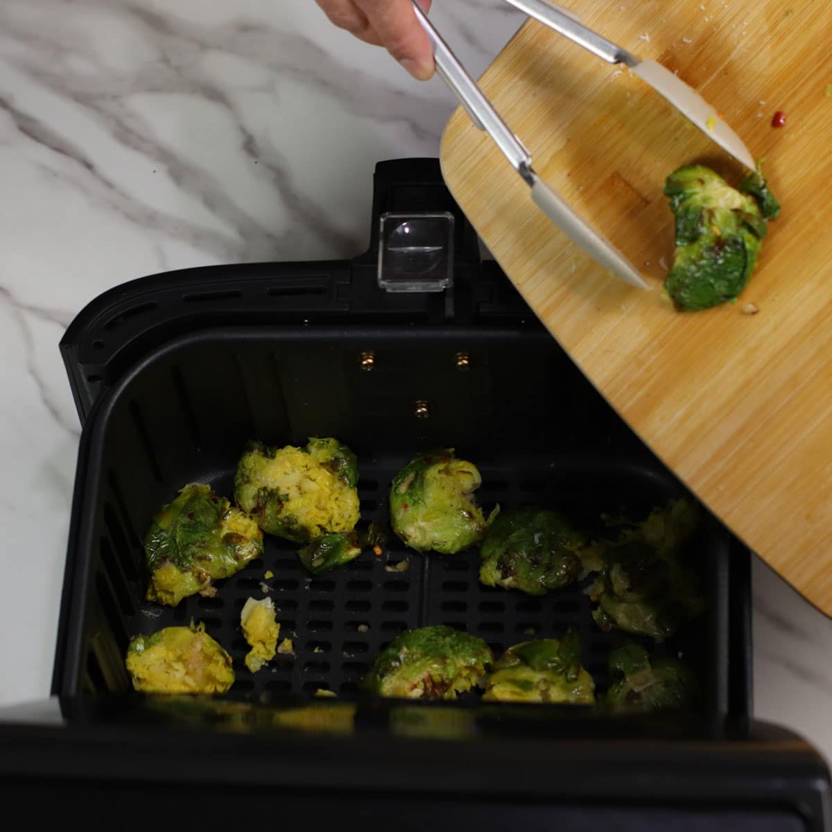 Cooking smashed Brussels sprouts in air fryer