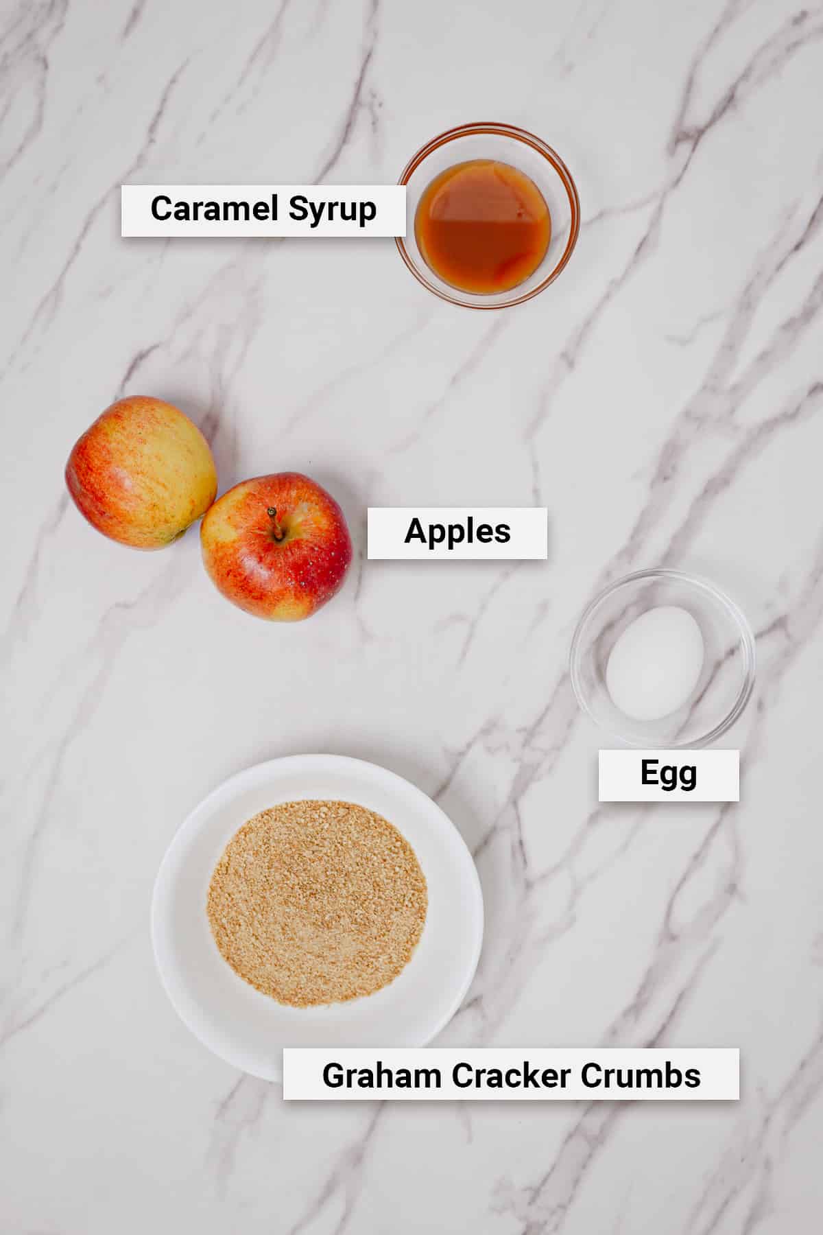 Ingredients for air fryer apple wedges