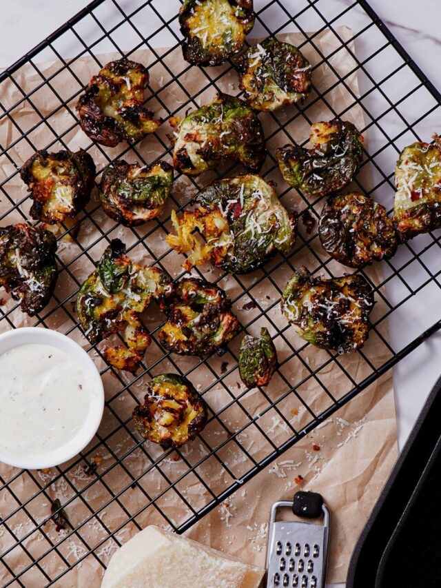 Easy Air Fryer Smashed Brussels Sprouts Recipe