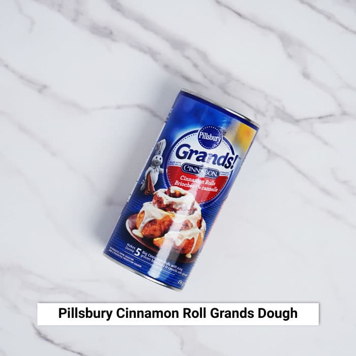 A can of 5-pc Pillsbury Grands cinnamon rolls with original icing.