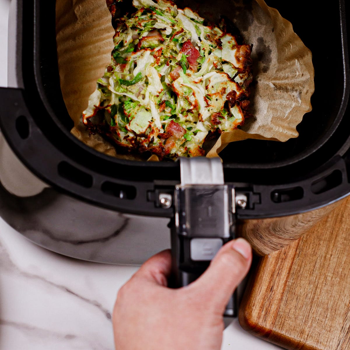 Cooking shaved Brussels sprouts in air fryer