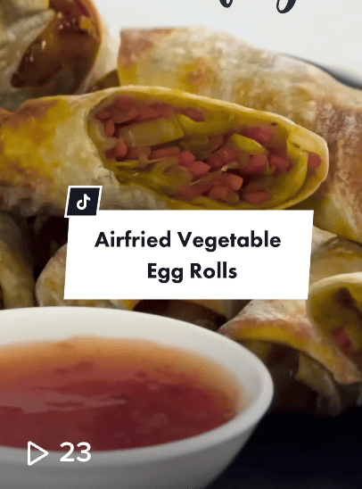 Tiktok - Air fried veggie egg rolls