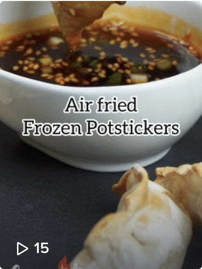 tiktok post - air fried potstickers