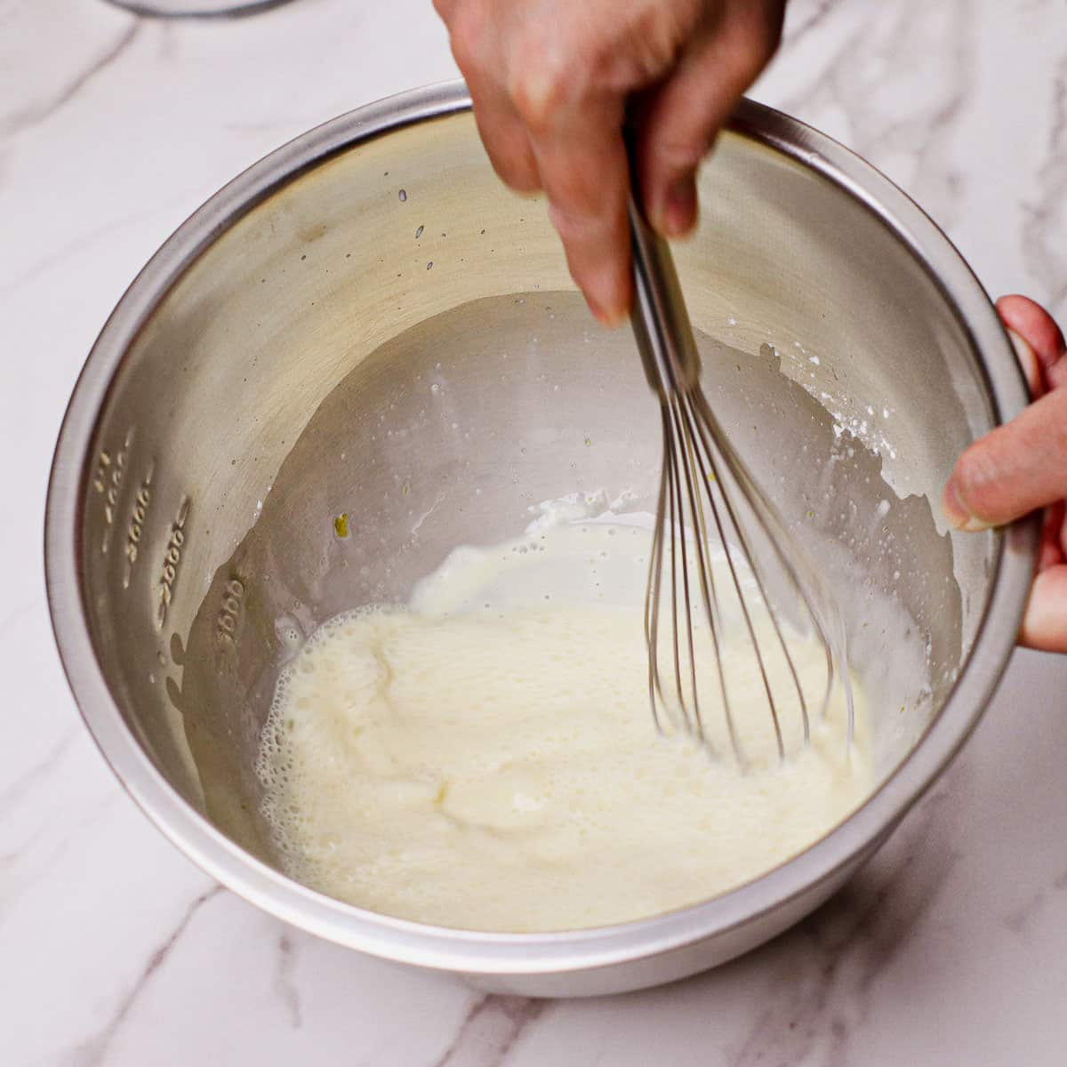 Step 1: Whisk custard tart ingredients together except vanilla.