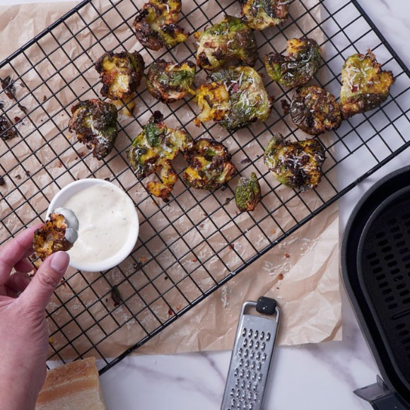 Instagram post smashed Brussels sprouts