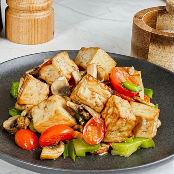 Instagram post tofu and veggies