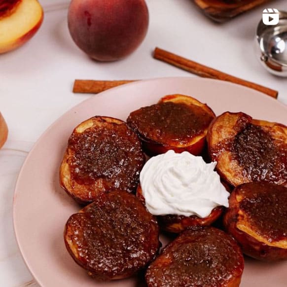 Instagram reel - air fryer grilled peaches