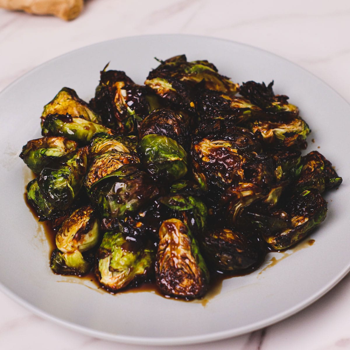 Air fried Asian Brussels Sprouts