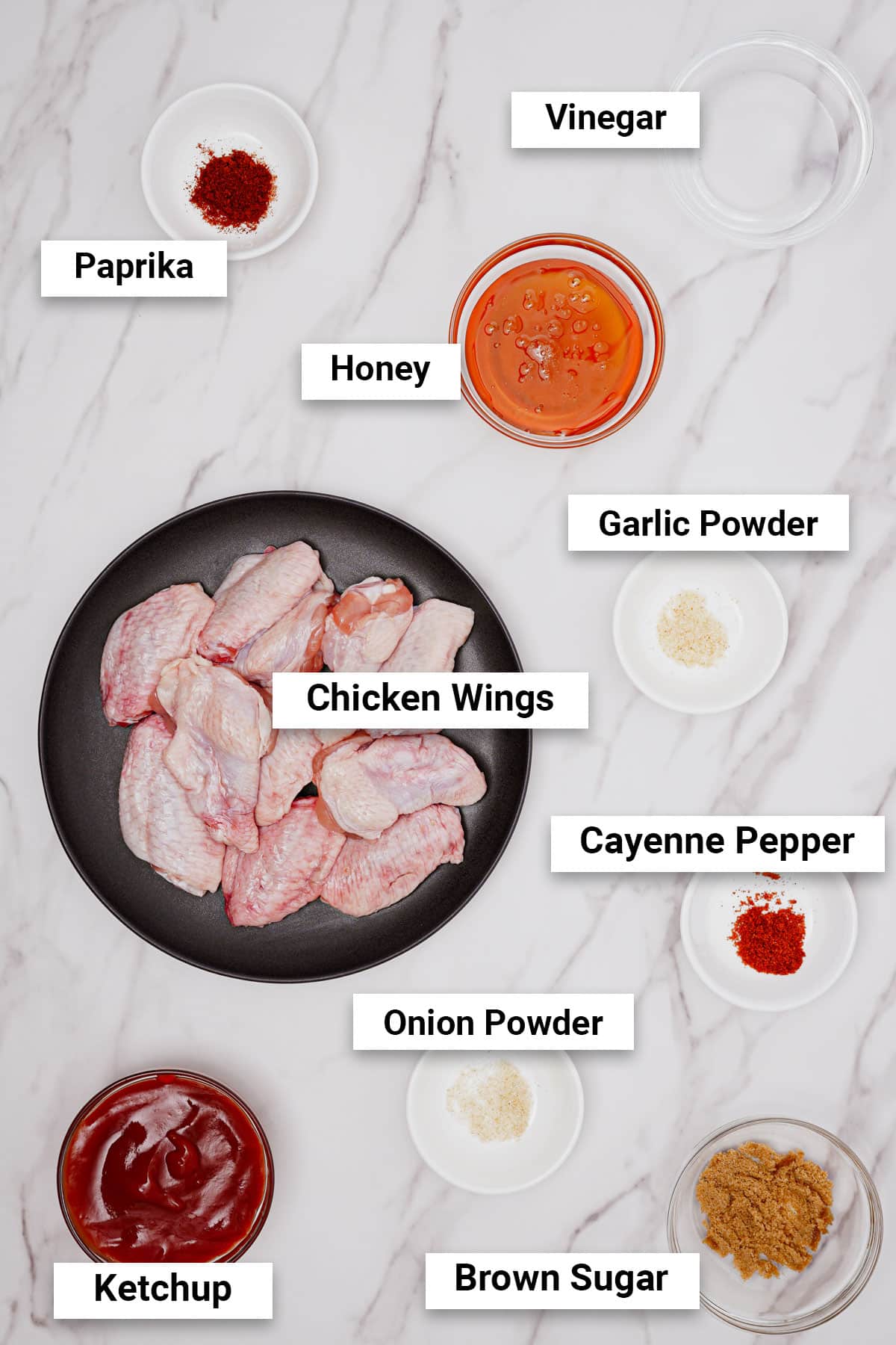 Ingredients for Honey Barbecue Wings