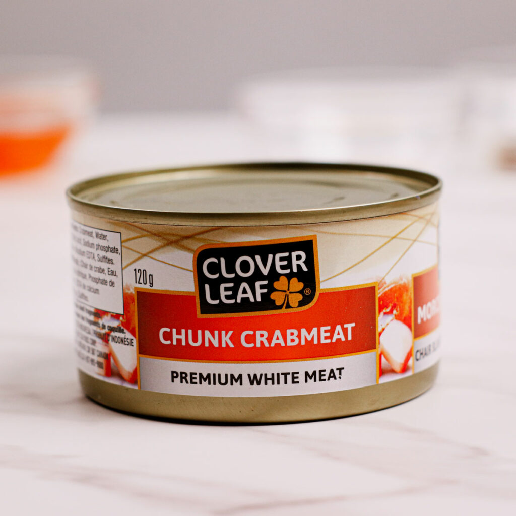 Chunk crab meat in a can.