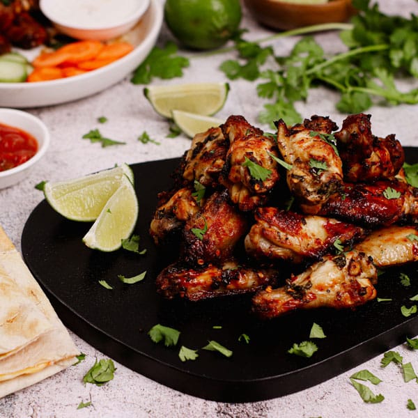 Cilantro Lime Chicken Wings in Air Fryer