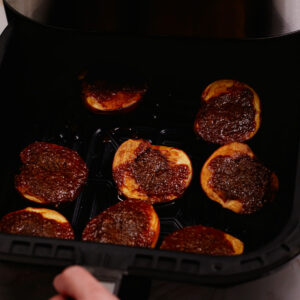 Cooking grilled peaches in air fryer