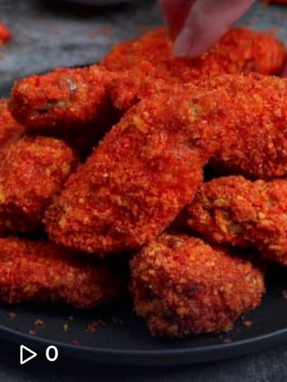 TikTok - Air Fryer Flamin' Hot Cheetos Chicken Wings recipe