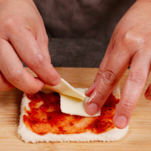 Step 3: Adding cheese slices