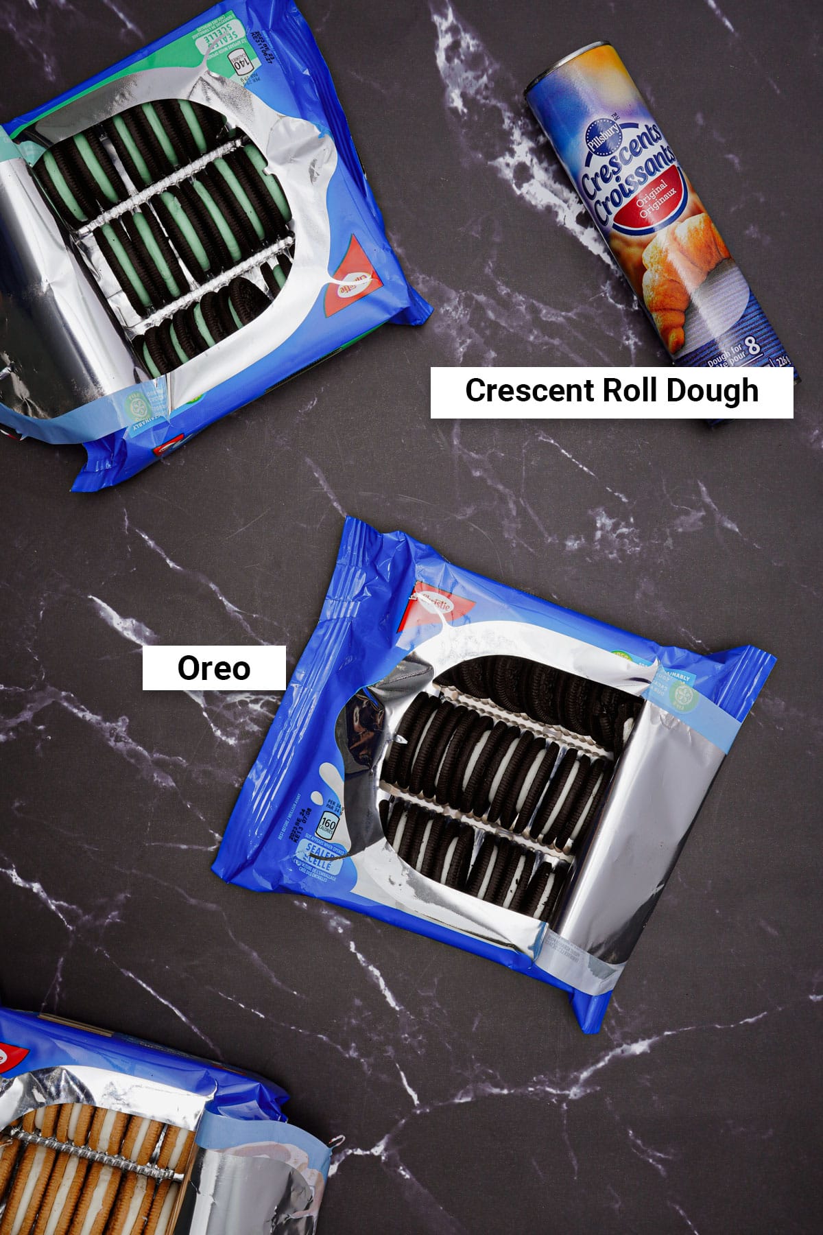 Ingredients for air fryer oreos recipe