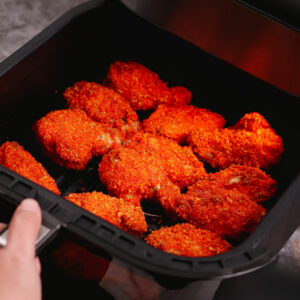 Cooking hot cheeto wings in air fryer