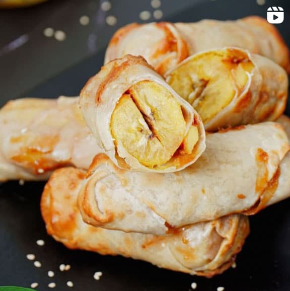 Instagram Reel - Air Fryer Banana Egg Rolls