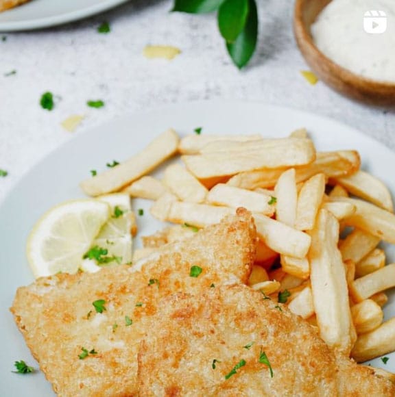 Instagram Reel - Frozen Fish and Chips in Air Fryer
