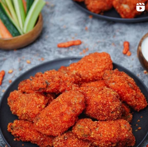 Instagram Reel - Air Fryer Flamin' Hot Cheetos Chicken Wings recipe