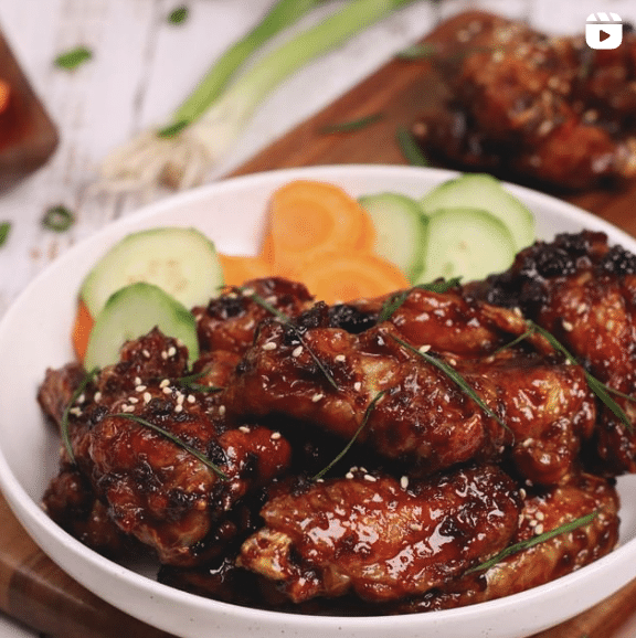 Instagram Reel - Mongolian Chicken Wings Air Fryer Recipe