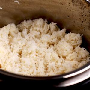 Cooked rice in Instant Pot