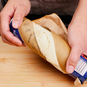 Opening can of Pillsbury crescent rolls dough