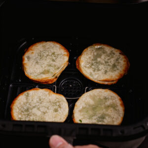 Cooking scallion pancakes in air fryer