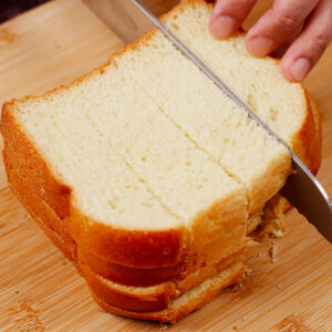 Slicing breads into strips