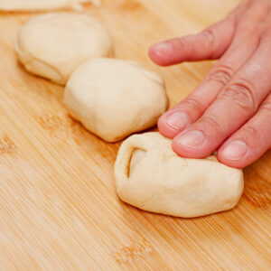 Pillsbury crescent roll dough wrapped oreos.