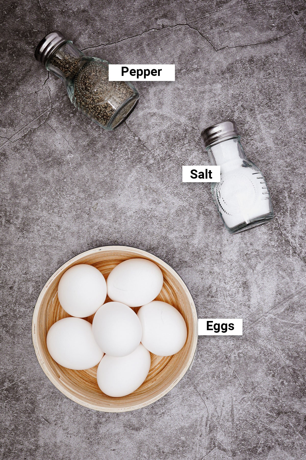 Ingredients for air fryer hard boiled eggs