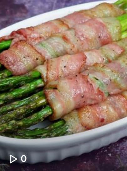 tiktok air fryer bacon wrapped asparagus