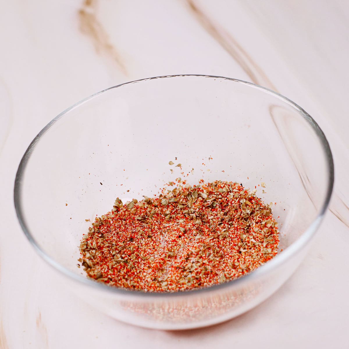 Dry rub mixture: salt, paprika, garlic powder, black pepper, dried oregano, cayenne pepper, and sugar.