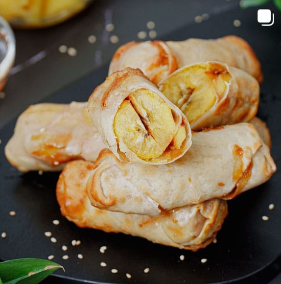 Instagram Carousel - Air Fryer Banana Egg Rolls