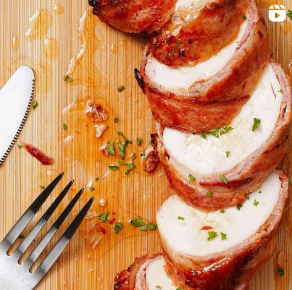 Instagram Reel - Air fryer bacon wrapped chicken breast