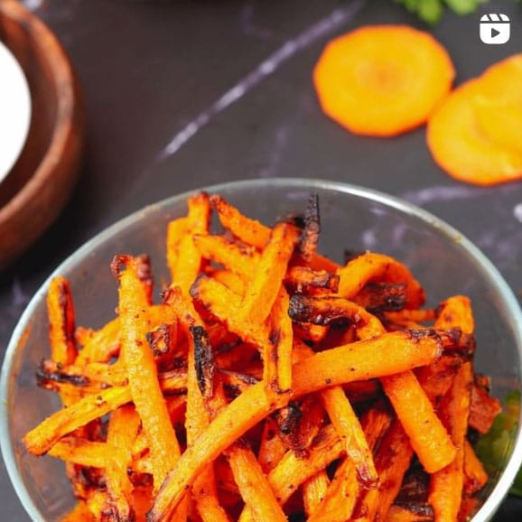Instagram reel - air fryer carrot fries