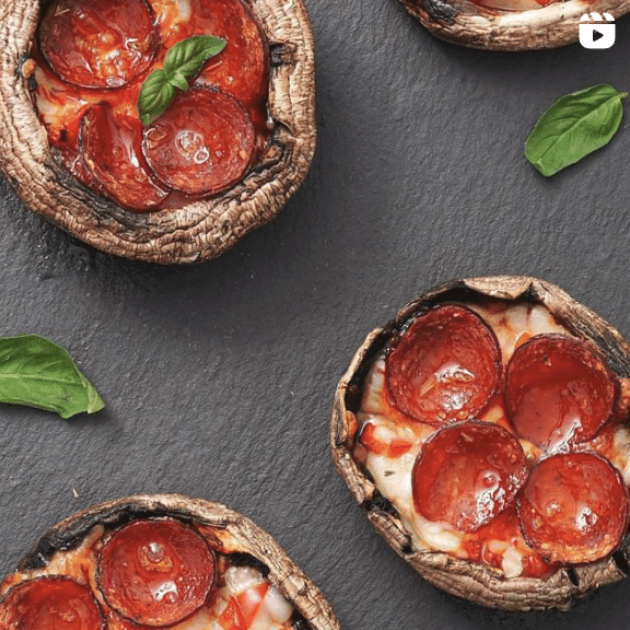 Instagram Reel - Air Fryer Portobello Mushroom Pizza