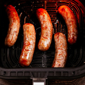 Fully-cooked brats in air fryer