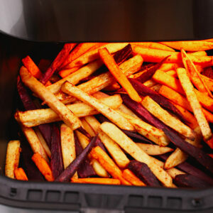 Roasting sweet potato fries in air fryer