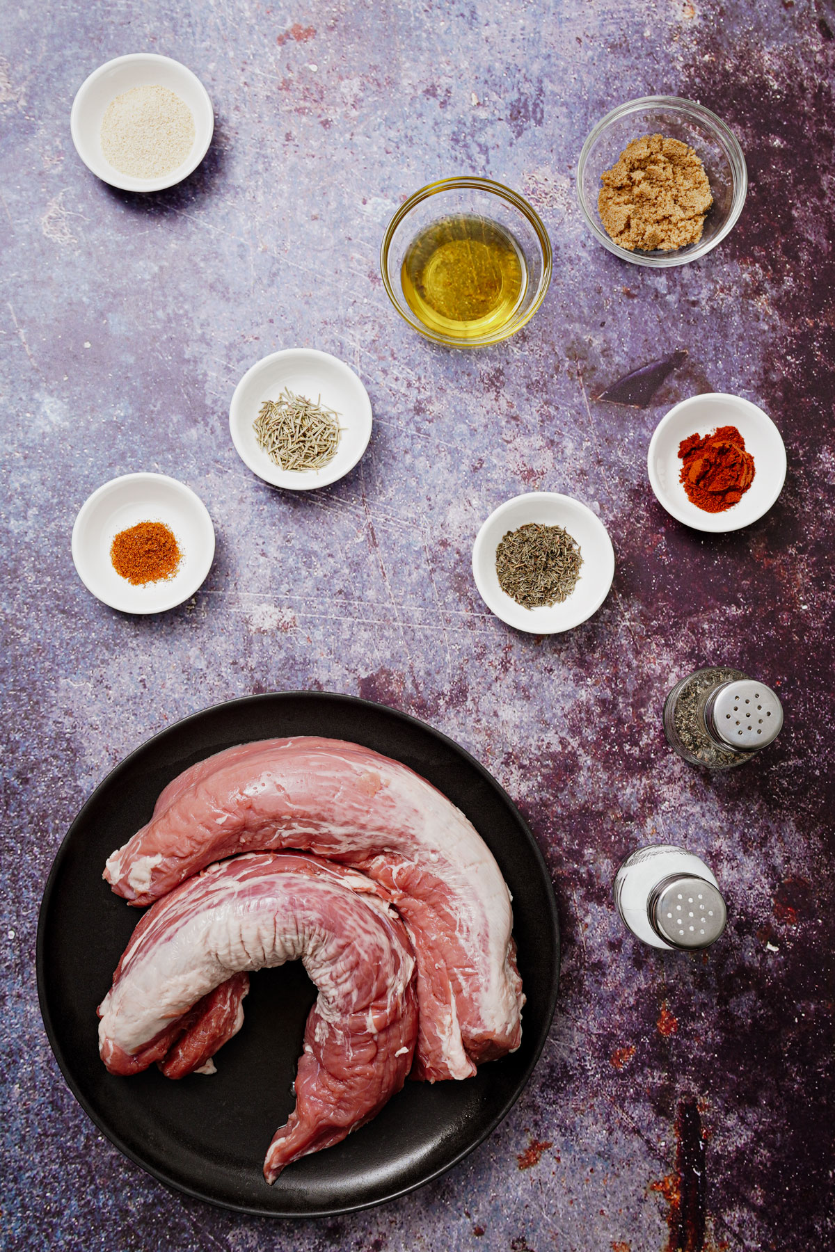 Ingredients for the best pork tenderloin air fryer recipe
